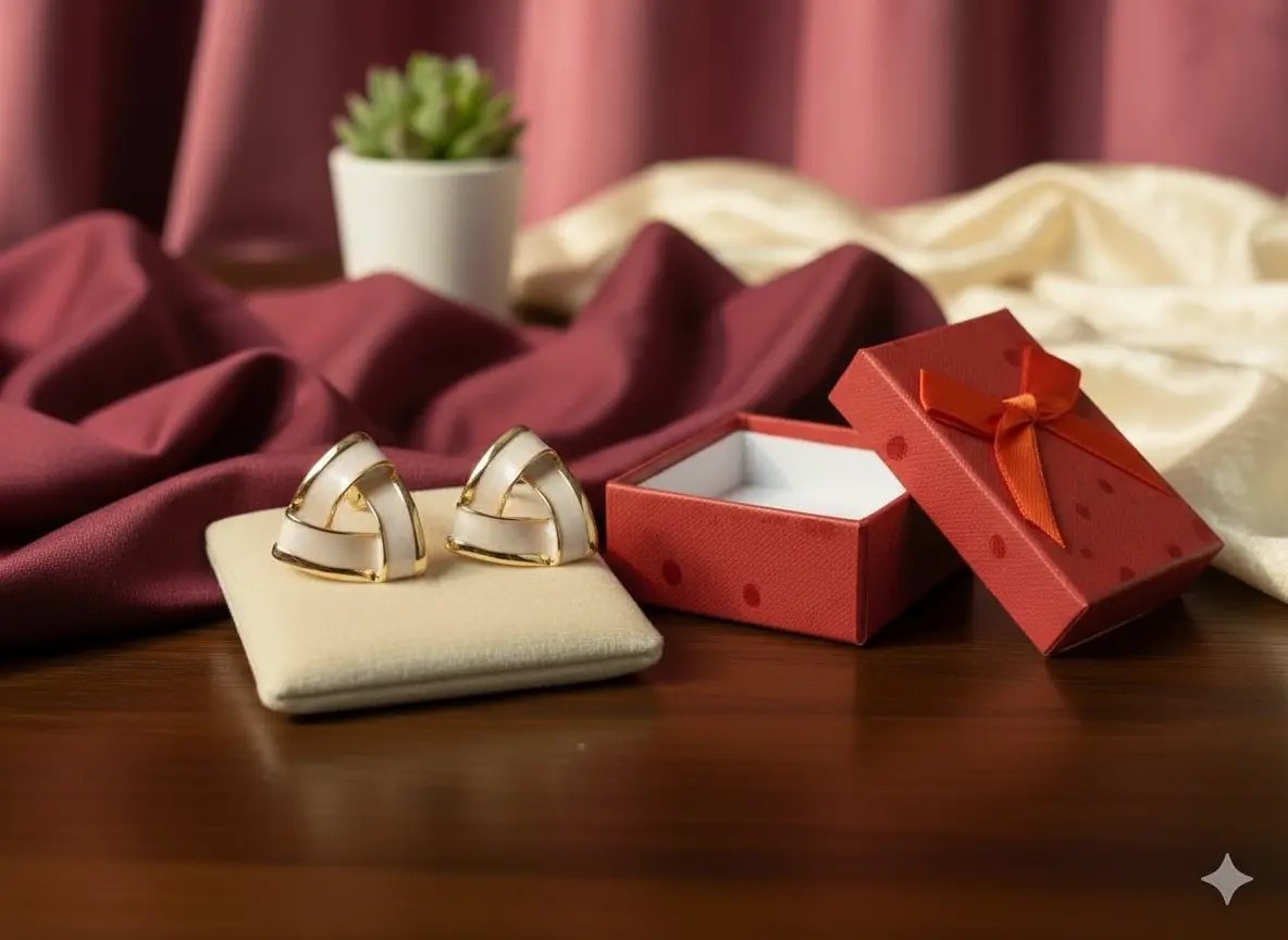 Customer wearing earrings 3